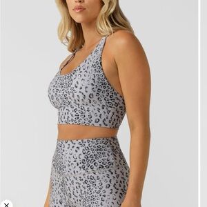 Wild Leopard Print Sports Bra and Leggings Set